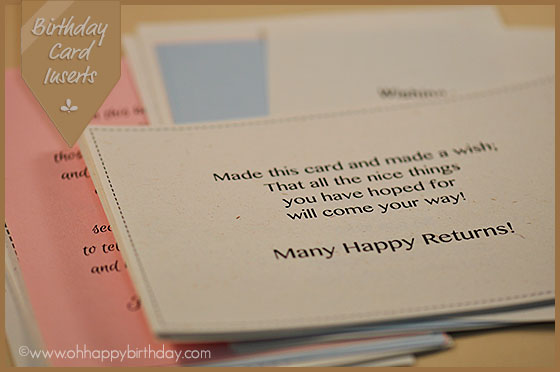 Best Of 11 Happy Birthday Card Inserts