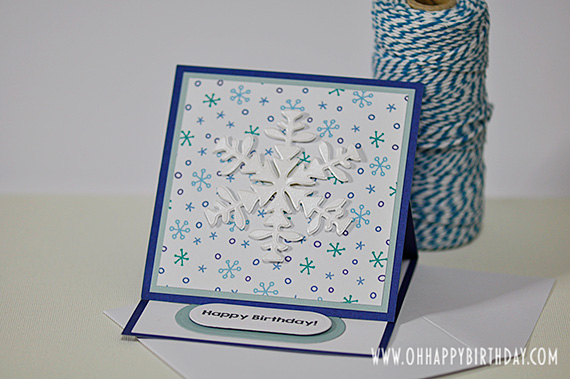 snowflake birthday card to celebrate the season and a birthday